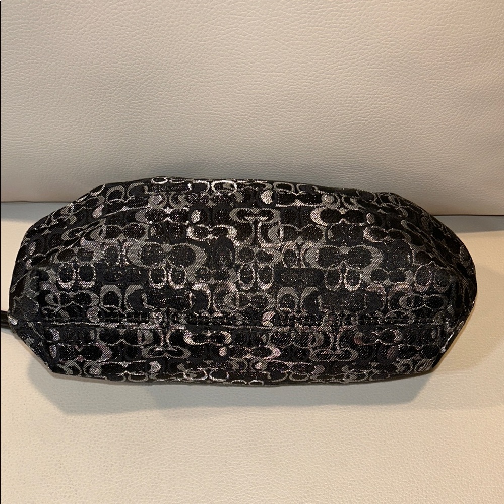 Coach Optic C Mini Signature Lurex Black Wristlet Clutch - Picture 8 of 17